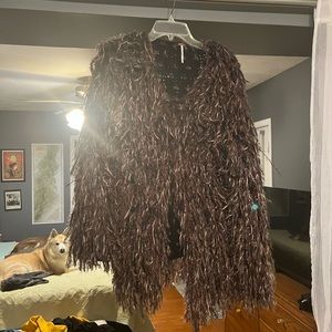 NWT free people shag cardigan